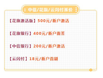 中信银行信用卡/花旗银行信用卡/云闪付推广提成又涨了